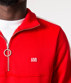 Quarter-Zip-Fly-Track-Top-Scarlet-Red-AMI-EQVVS