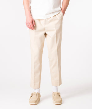 Regular-Fit-Elasticated-Waist-Gabardine-Trousers-Vanille-AMI-EQVVS