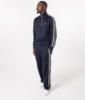 Quarter-Zip-Fly-Track-Top-Nautic-Blue-AMI-EQVVS