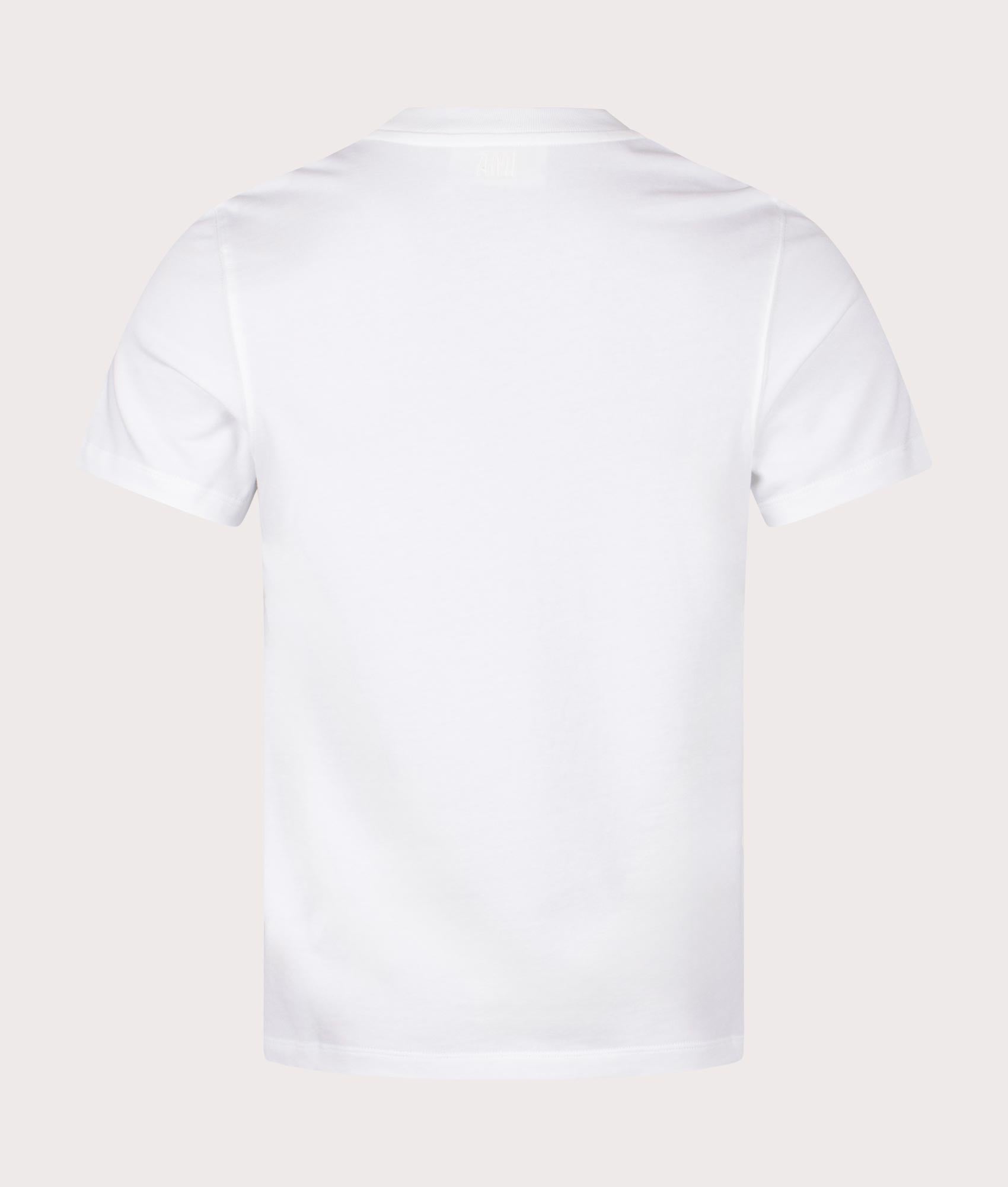 Ami De Coeur Tonal T-Shirt in White by Ami. EQVVS Shot.