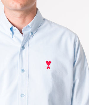 AMI-De-Coeur-Oxford-Shirt-Sky-Blue-AMI-EQVVS