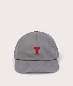  Red-Ami-De-Coeur-Embroidery-Cap-Mineral-Grey'-AMI-EQVVS