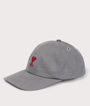  Red-Ami-De-Coeur-Embroidery-Cap-Mineral-Grey'-AMI-EQVVS