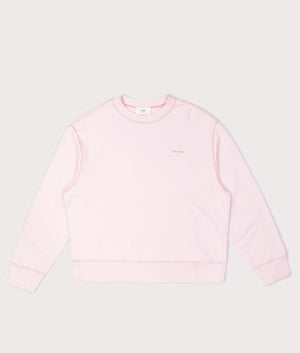 Ami Fade out Sweat shirt in Powder Pink at EQVVS Menswear. Front shot.