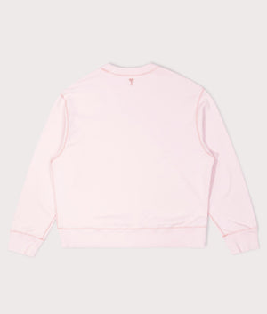 Ami Fade out Sweat shirt in Powder Pink at EQVVS Menswear. Back shot.