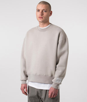 AMI-Sweatshirt-Pearl-Grey-AMI-Paris-EQVVS