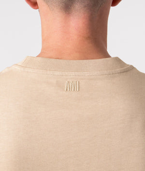 AMI-Red-Ami-De-Coeur-T-Shirt-Champagne-EQVVS-back-detail