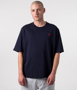 Relaxed-Fit-Red-Ami-De-Coeur-T-Shirt-Navy-EQVVS