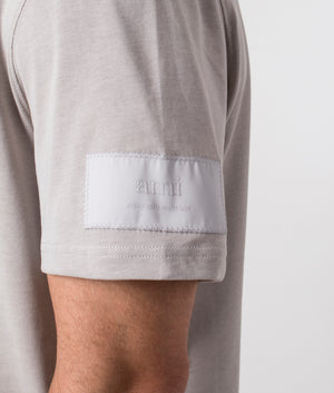 Relaxed-Fit-Ami-Patch-T-Shirt-Pearl-Grey-AMI-EQVVS-Detail-Image