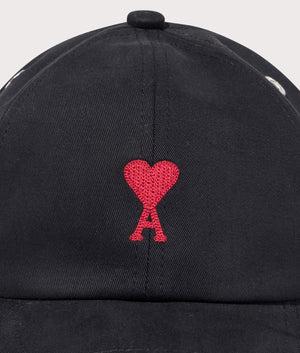 Red-Ami-De-Couer-Embroidery-Cap-AMI-Black-EQVVS