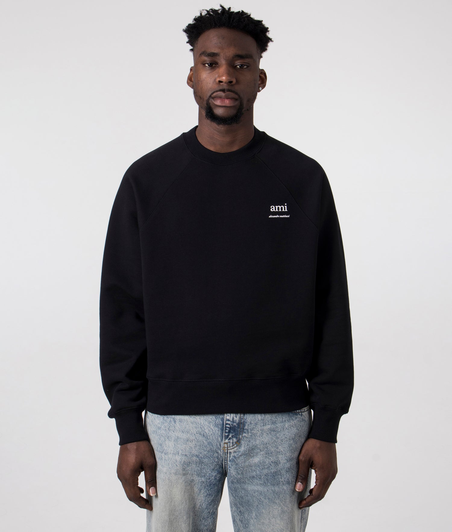 Ami Loopback Sweatshirt Black | Ami | EQVVS