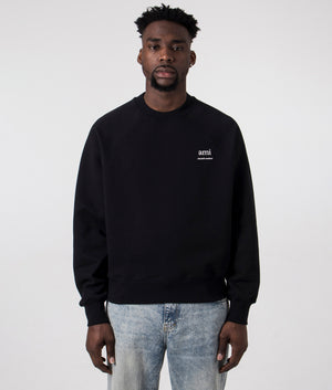 Ami Loopback Sweatshirt in Black. EQVVS Front Angle Shot.