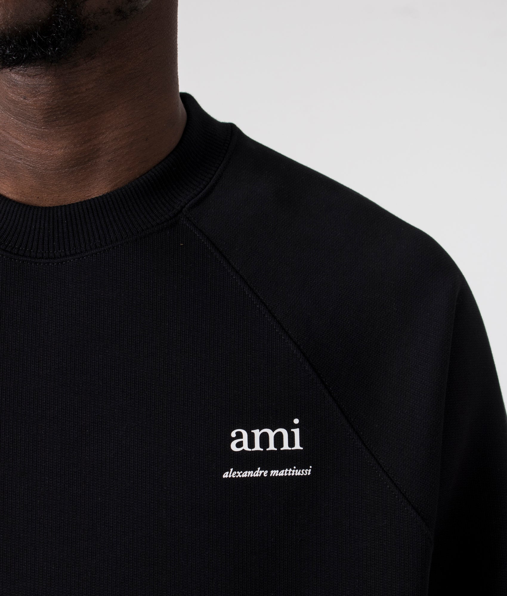 Ami Loopback Sweatshirt Black | Ami | EQVVS
