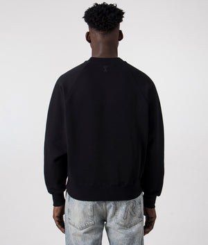 Ami Loopback Sweatshirt in Black. EQVVS Back Angle Shot.