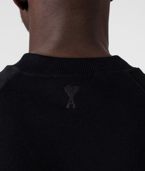 Ami Loopback Sweatshirt in Black. EQVVS Detail Shot.