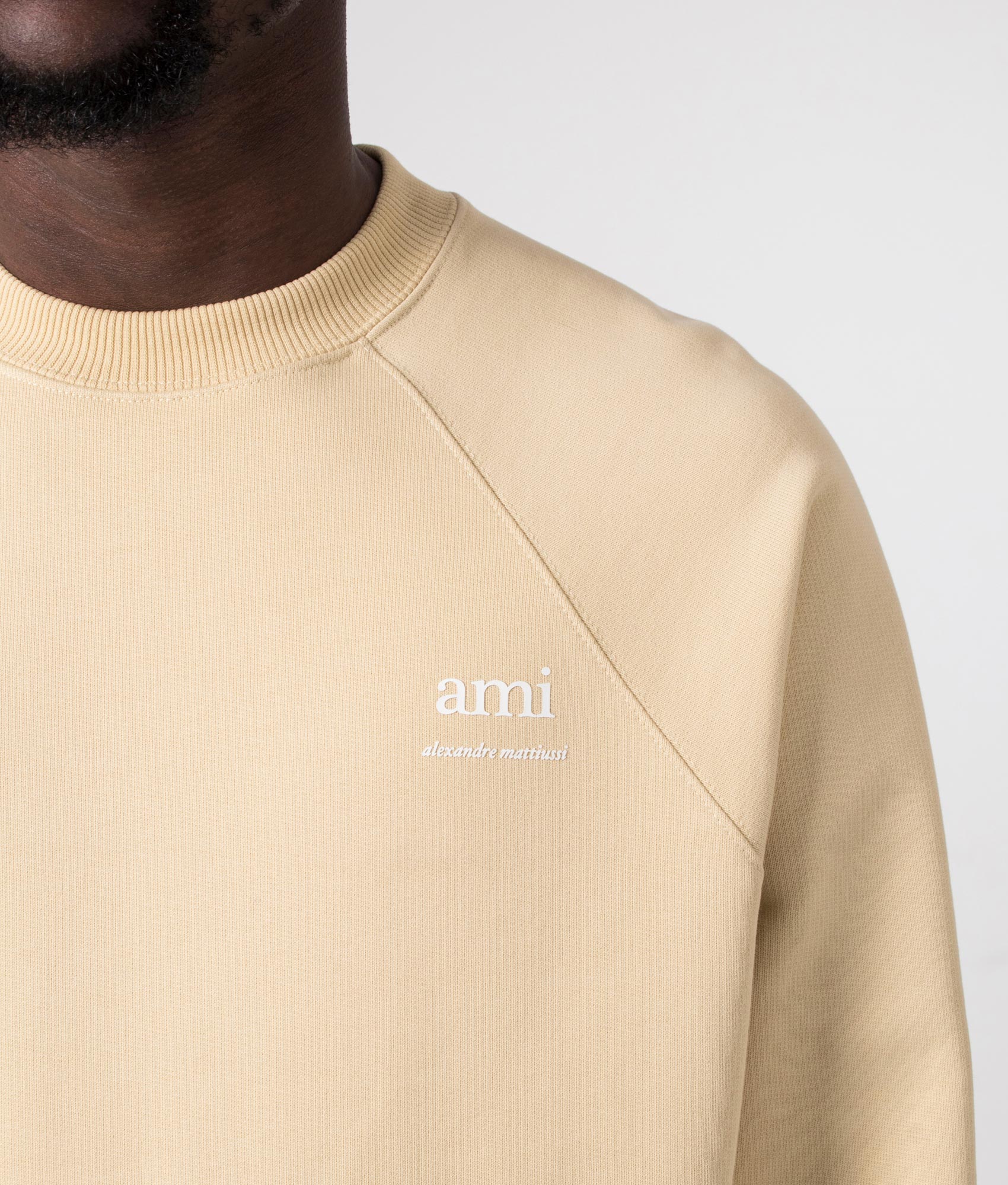 Ami De Coeur Loopback Sweatshirt AMI Yellow EQVVS Detail 