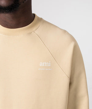 Ami De Coeur Loopback Sweatshirt AMI Yellow EQVVS Detail 