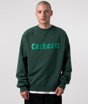 Bubbles-Sweatshirt-Green-Carhartt-WIP-EQVVS-Front