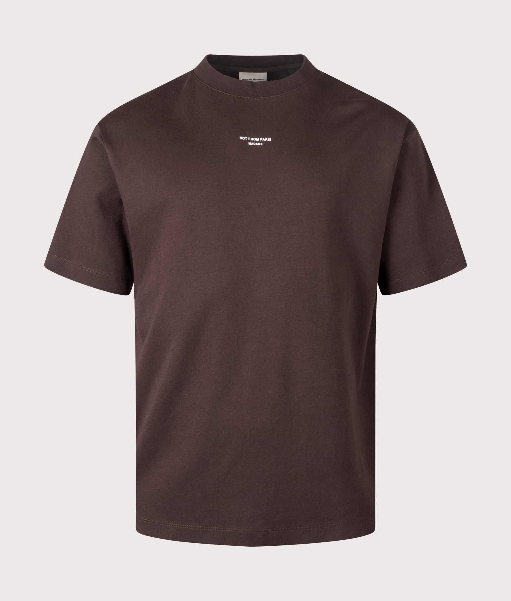 Le T-Shirt Slogan Classique in Dark Green | 100% Cotton | Drôle de Monsieur | EQVVS | Front shot 