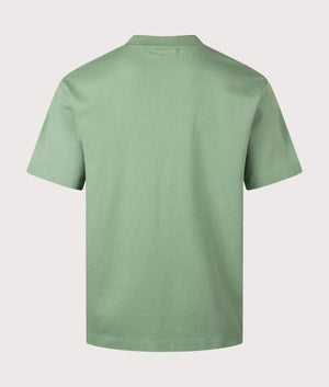 Relaxed Fit Le T-Shirt Slogan Classique in Water Green | 100% Cotton | Drôle de Monsieur | EQVVS | Back shot 