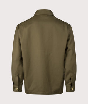 La Surchemise à Poches Overshirt in Khaki | Drôle de Monsieur | EQVVS | Back shot 