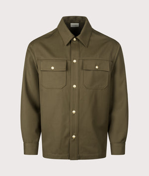 La Surchemise à Poches Overshirt in Khaki | Drôle de Monsieur | EQVVS | Front shot 