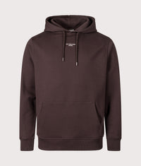 Relaxed Fit Le Hoodie Slogan Classique: DBN Dark Brown 