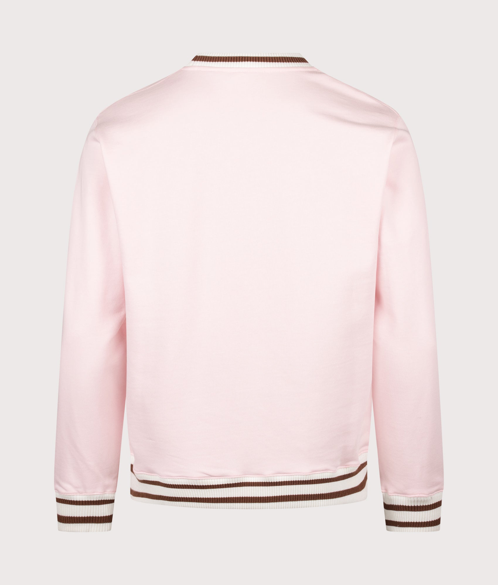 Slogan Sport Sweatshirt in Light Pink by Drôle de Monsieur. Shot by EQVVS. Back shot.