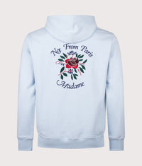 Slogan Rose Hoodie: LBE Light Blue 
