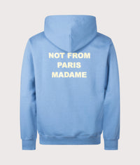 Relaxed Fit Slogan Hoodie: ATBL Atlantic Blue 