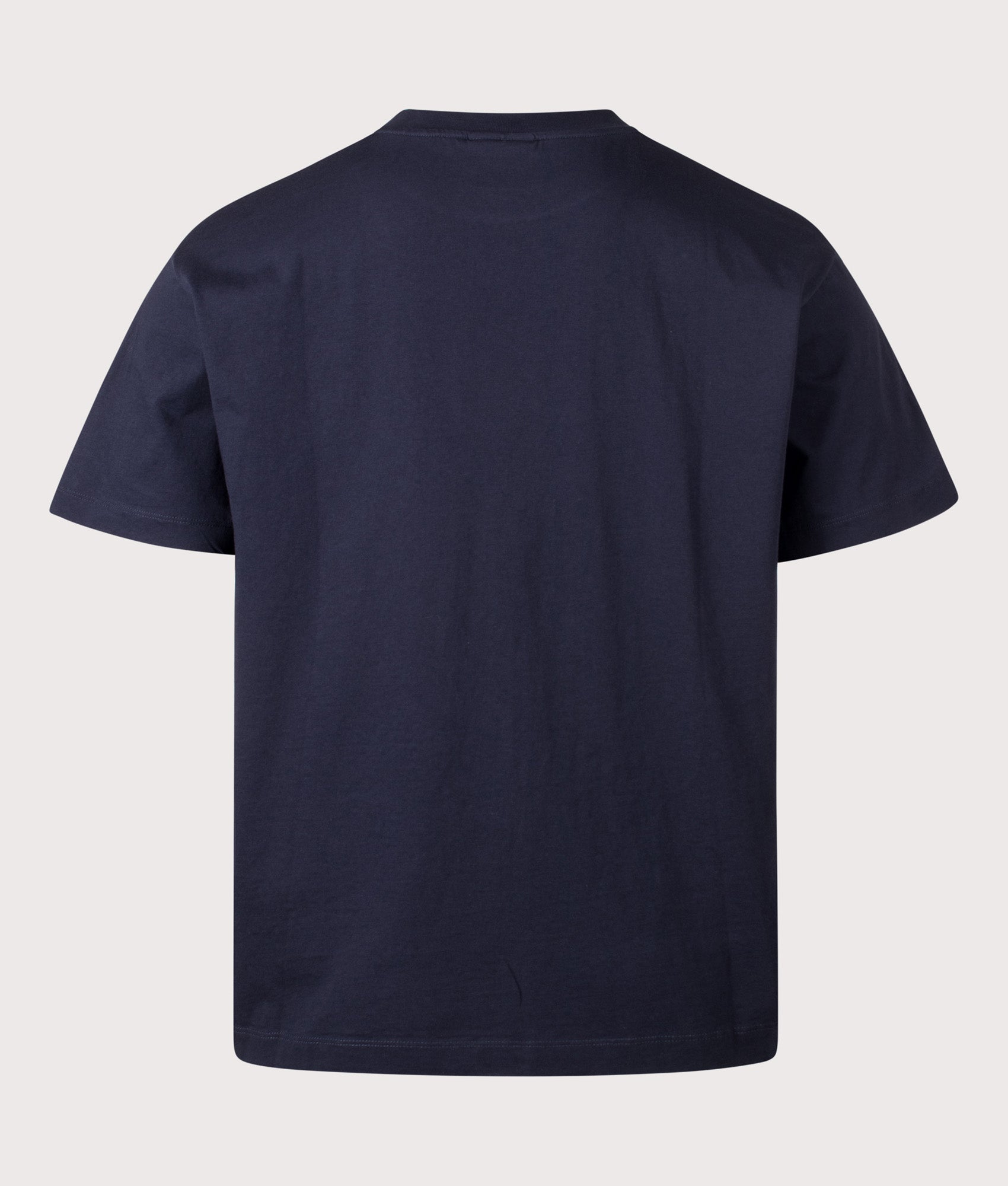 Drôle de Monsieur Relaxed Fit Drôle Belissima T-shirt in Navy at EQVVS Menswear. Back shot.