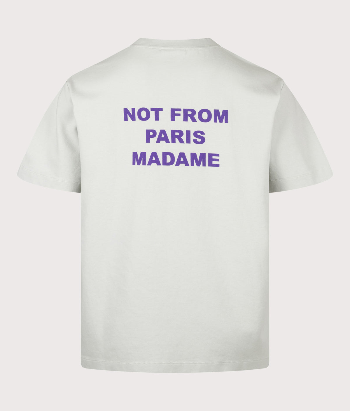 Drôle de Monsieur Regular Fit Bold Slogan T-Shirt in Grey at EQVVS Menswear.