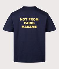 Regular Fit Bold Slogan T-Shirt: NY Navy 
