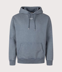 Relaxed Fit Washed Classic Slogan Hoodie: DGR Dark Grey 