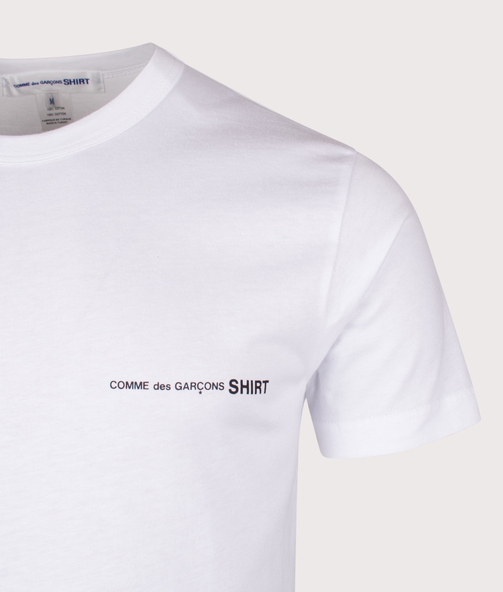 Script Chest Logo T-Shirt. Shot by EQVVS. Detail shot.