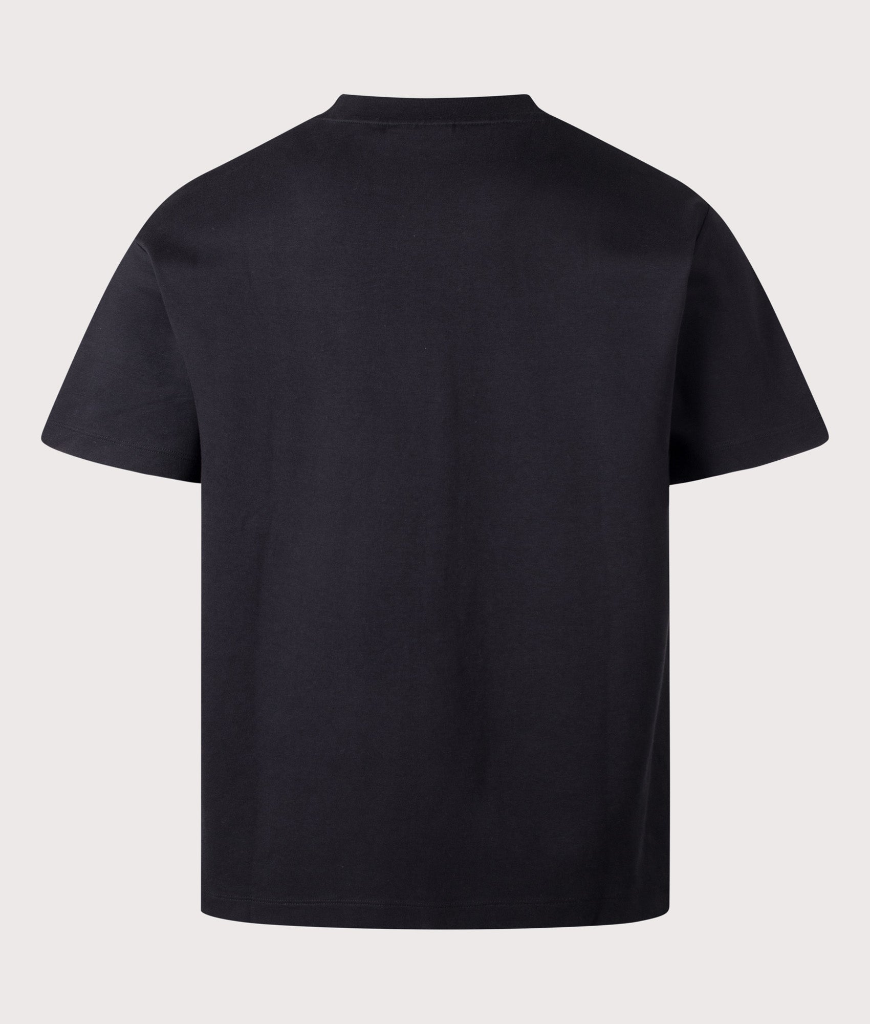 Drôle de Monsieur Relaxed Fit Classic Slogan T-shirt in Black at EQVVS Menswear. Back shot.