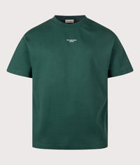 Relaxed Fit Classic Slogan T-shirt: DGN Dark Green 