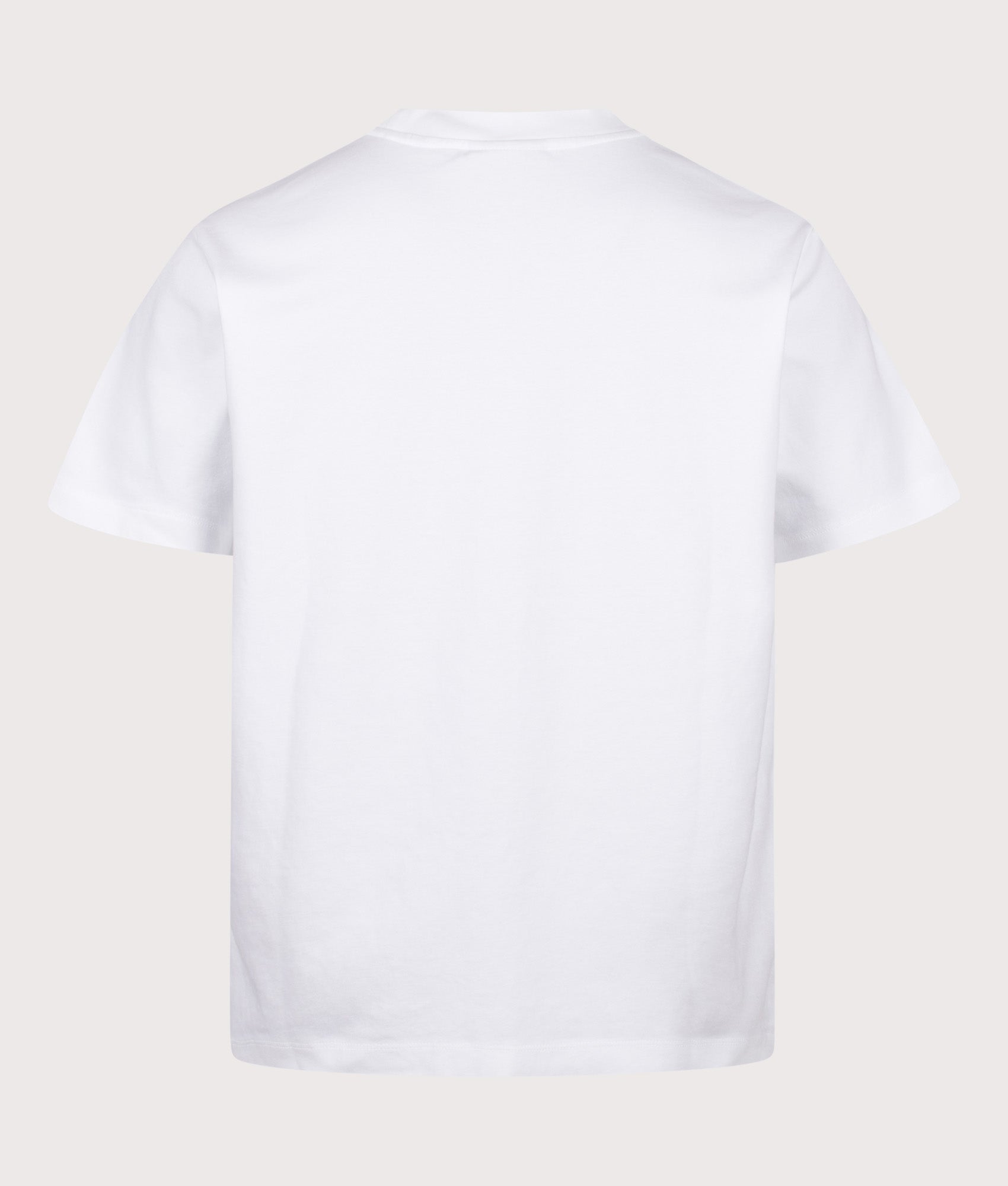 Drôle de Monsieur Relaxed Fit Classic Slogan T-shirt in Optic White at EQVVS Menswear. Back shot.