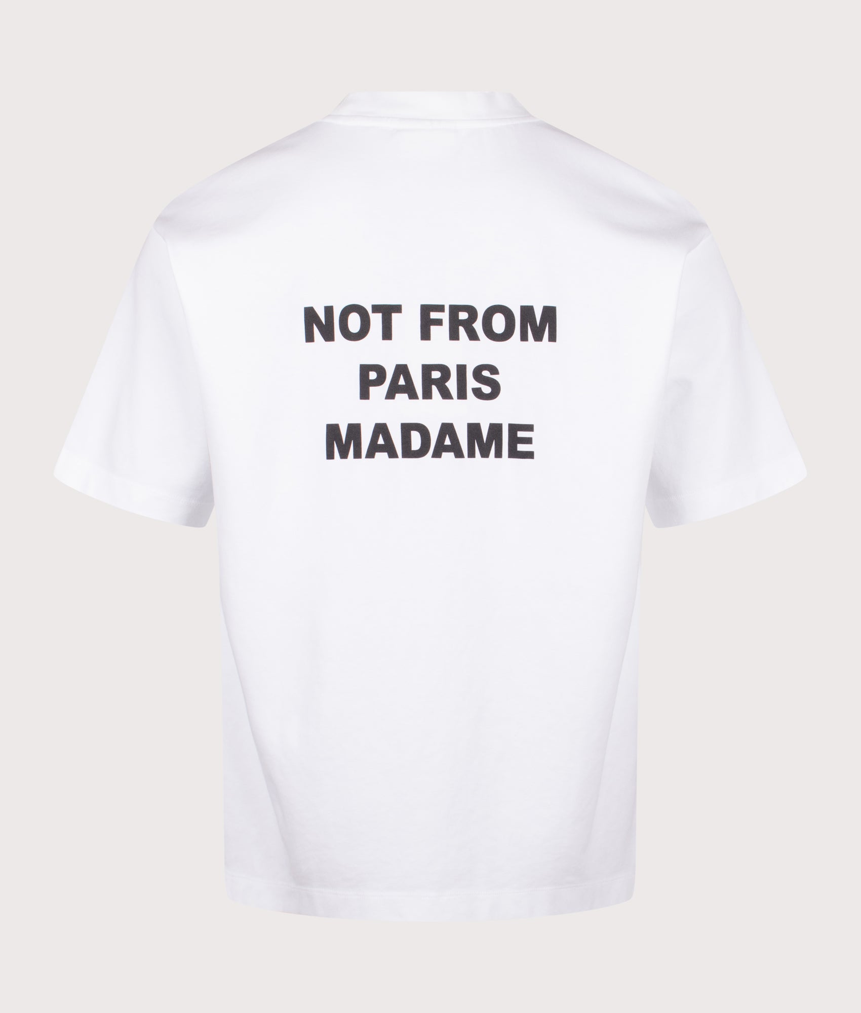 Le T-Shirt Slogan. Shot by EQVVS. Back print shot.
