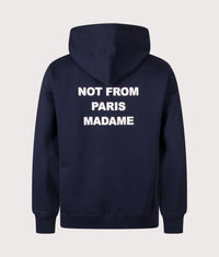 Relaxed Fit Bold Slogan Hoodie: NY Navy 