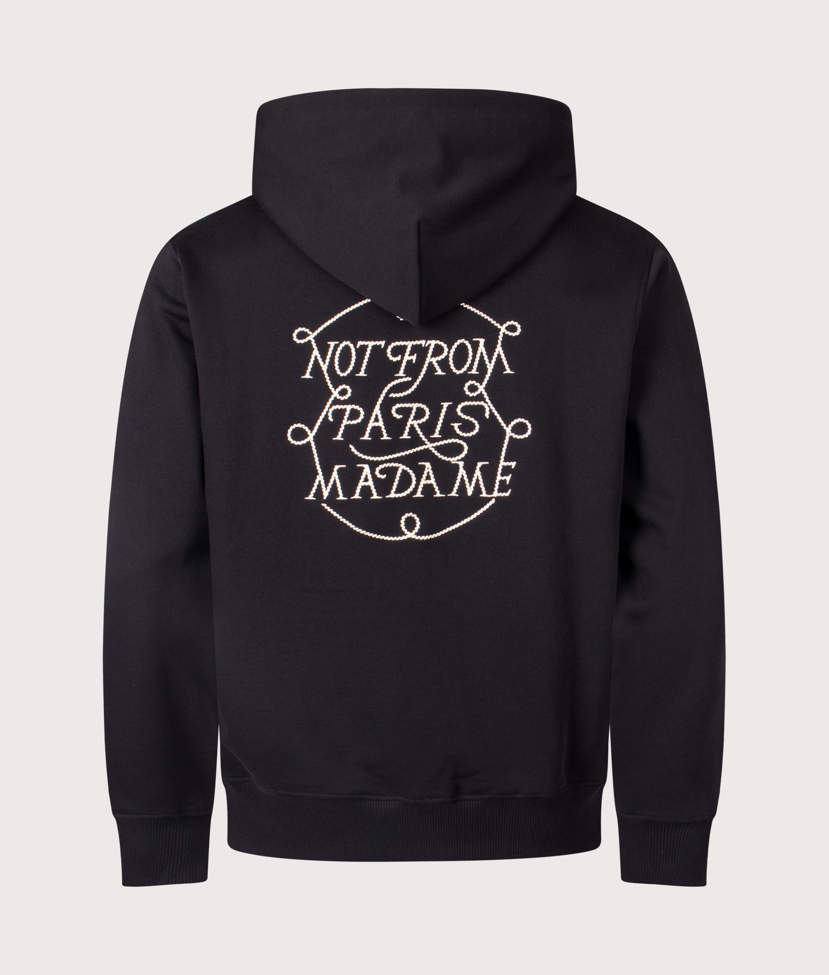 Le Hoodie Slogan Tresses. Shot by EQVVS. Back print shot.