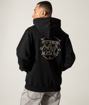 Le Hoodie Slogan Tresses. Shot by EQVVS. Back print model shot.