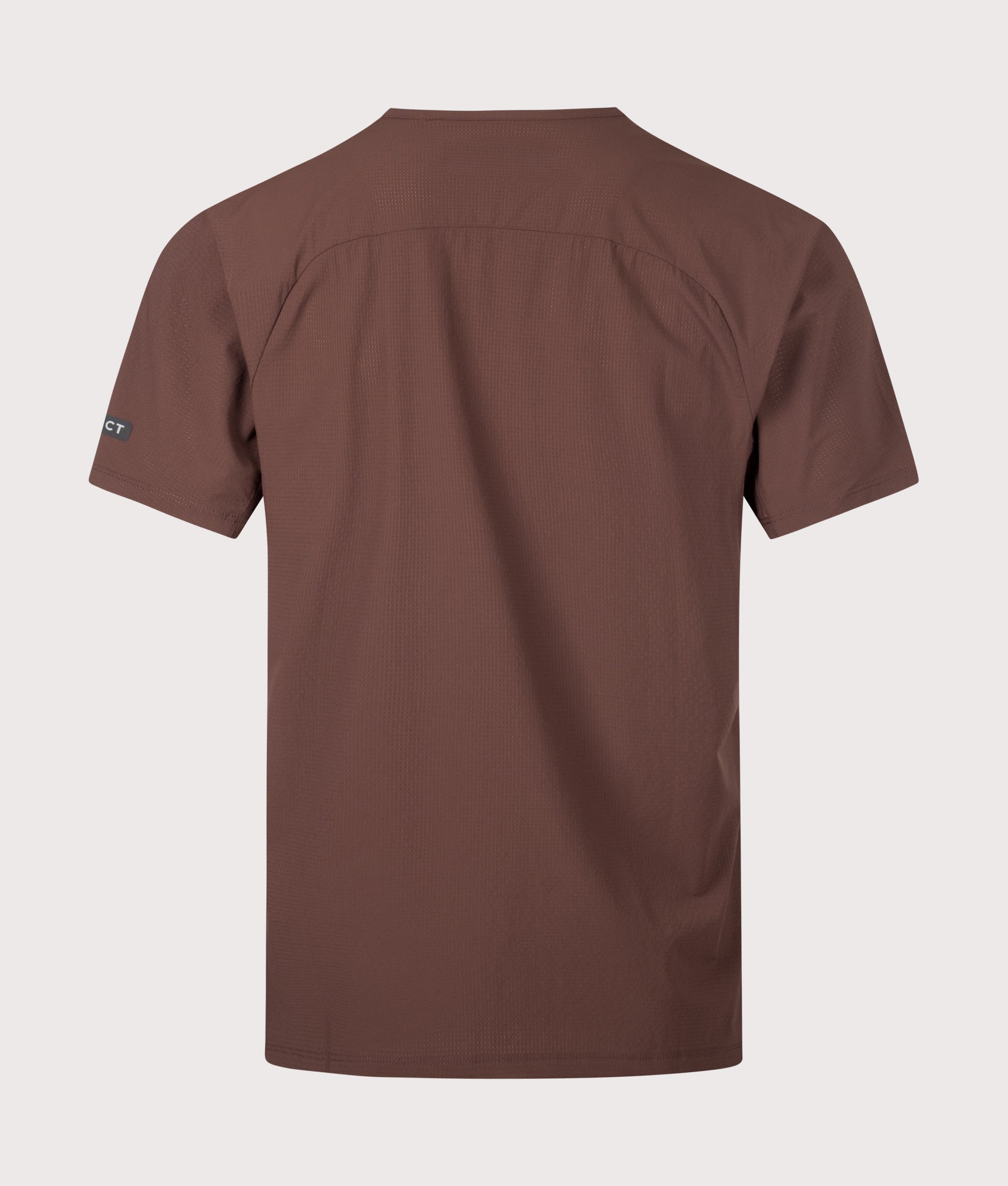 REFLECT Mesh T-Shirt in Maroon at EQVVS Menswear. Back shot.