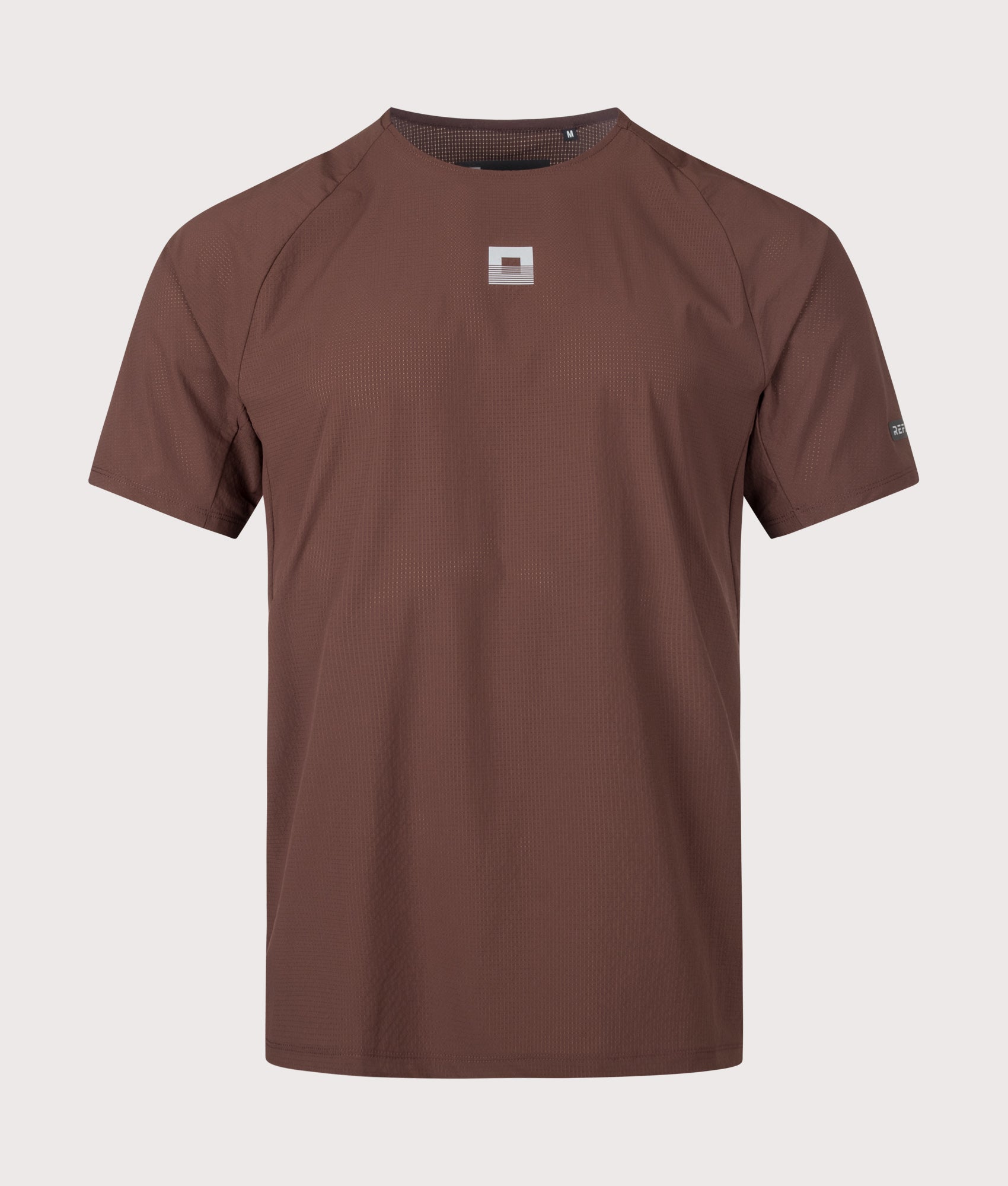 REFLECT Mesh T-Shirt in Maroon at EQVVS Menswear. Front shot.