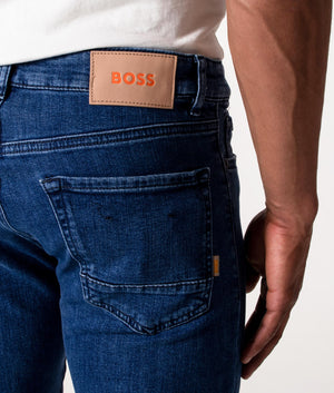 BOSS - Slim-fit jeans in blue super-stretch denim