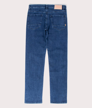 BOSS - Regular-fit jeans in blue super-stretch denim