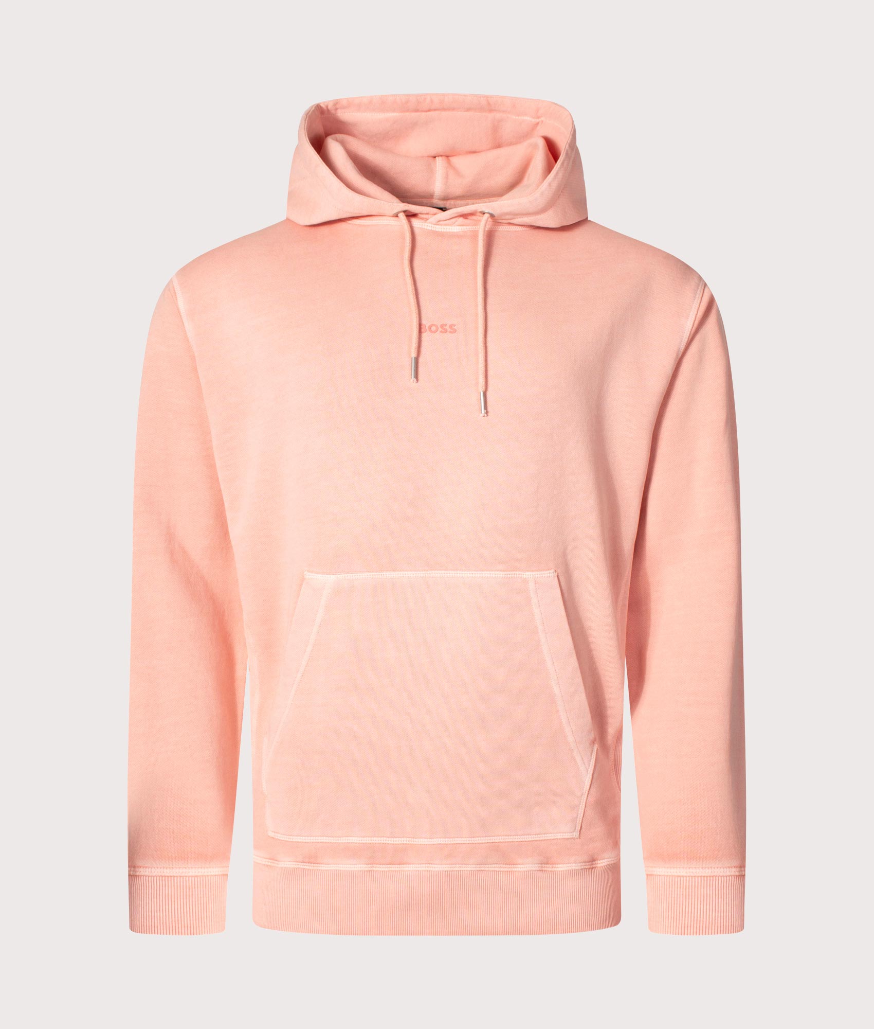 Relaxed-Fit-Garment-Dyed-Wefade-Hoodie-Light/Pastel-Red-BOSS-EQVVS