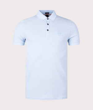 Slim-Fit-Passenger-Polo-Shirt-Open-Blue-BOSS-front-shot-EQVVS