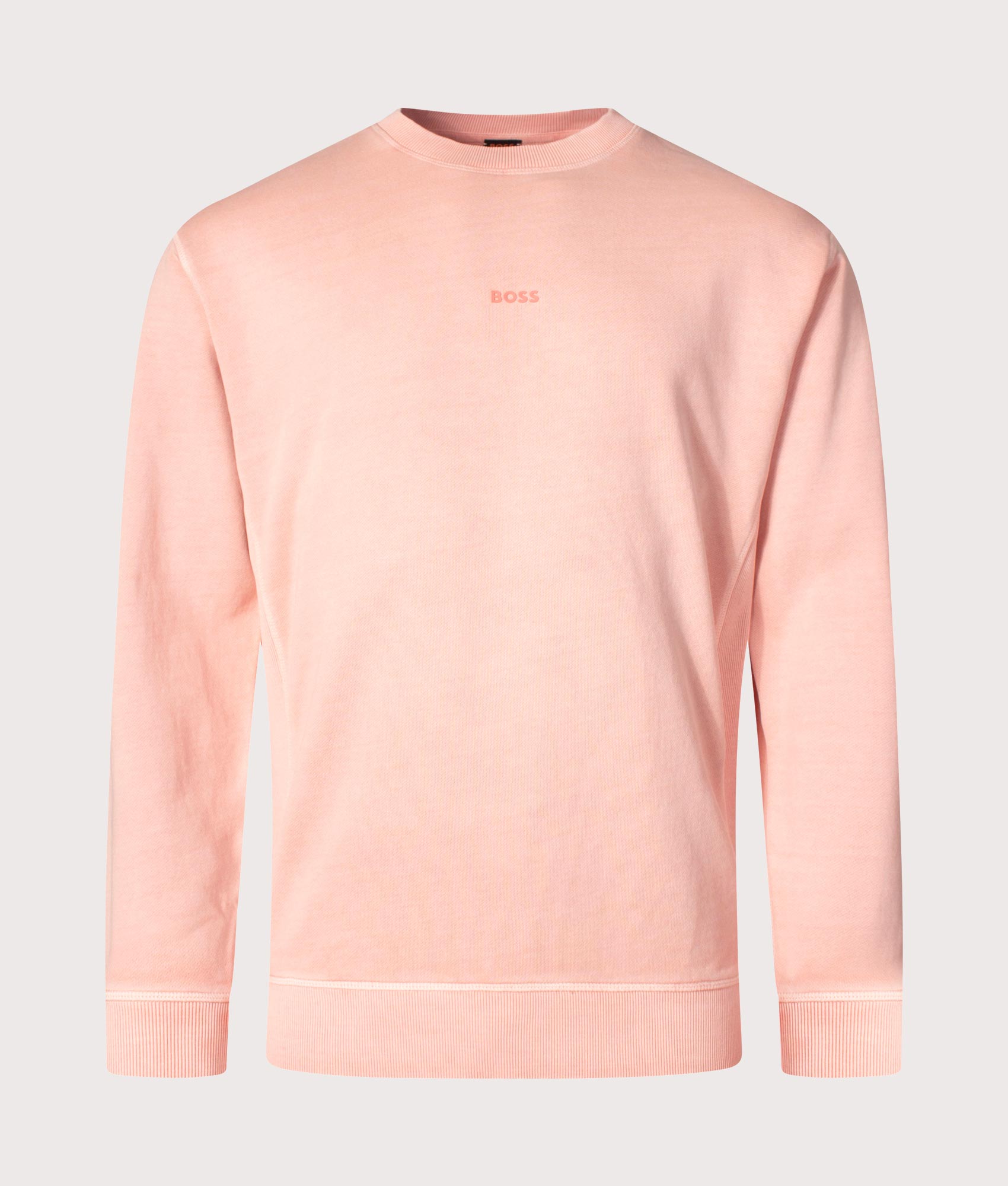 Relaxed-Fit-Garment-Dyed-Wefade-Sweatshirt-Light/Pastel-Red-BOSS-EQVVS 