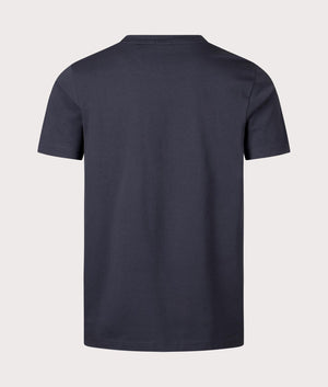 Boss green Relaxed Fit Stretch T-Shirt in 402 dark blue back shot at EQVVS